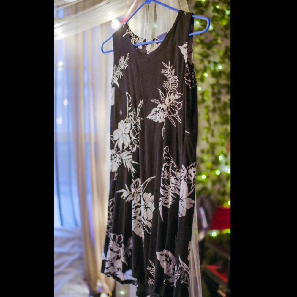 Black floral dress!